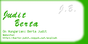 judit berta business card